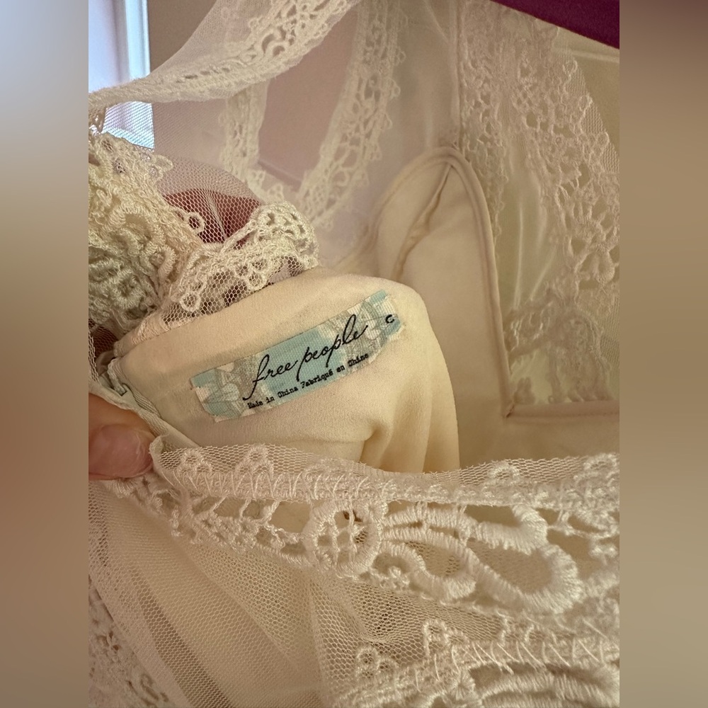 Free People Victoria Ecru Lace Dress in Cream - Picture 9 of 11